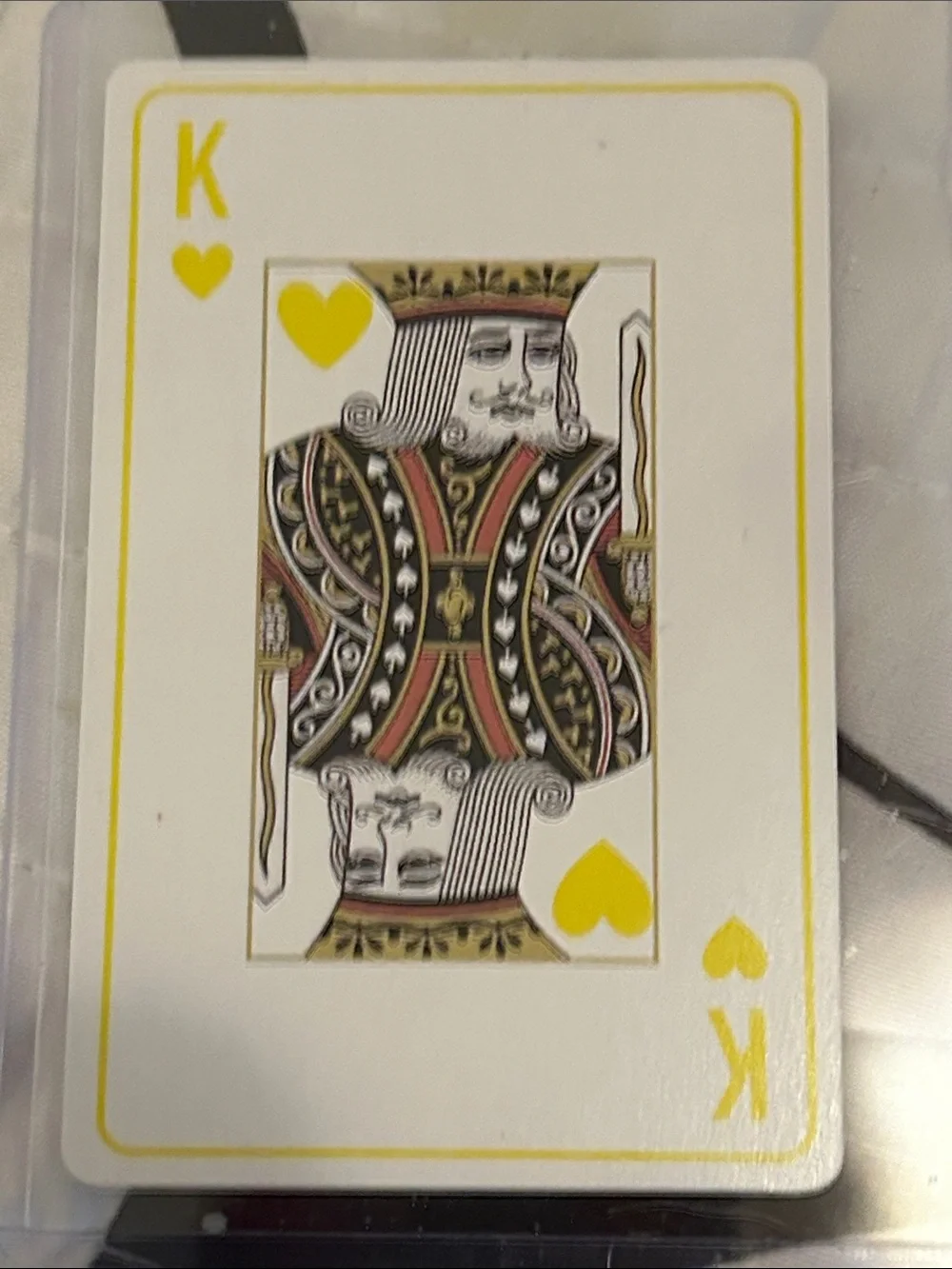 Dior Clear Card Sleeve with Yellow Christian Dior Band King of Hearts